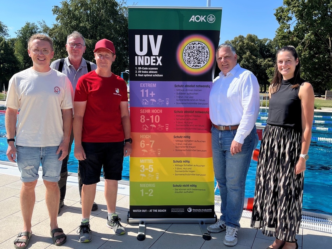 Bild UV-Index-Tafel für das Volkacher Freibad